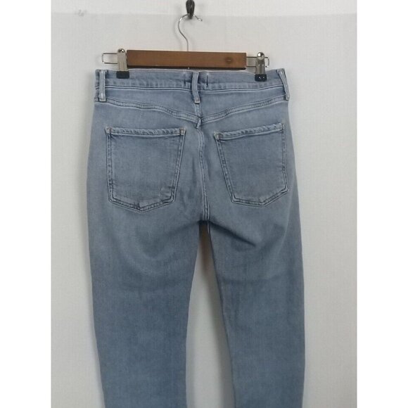 Agolde Jeans Women's Size 27 Blue Toni Mid Rise Skinny Straight Fray - Picture 4 of 13
